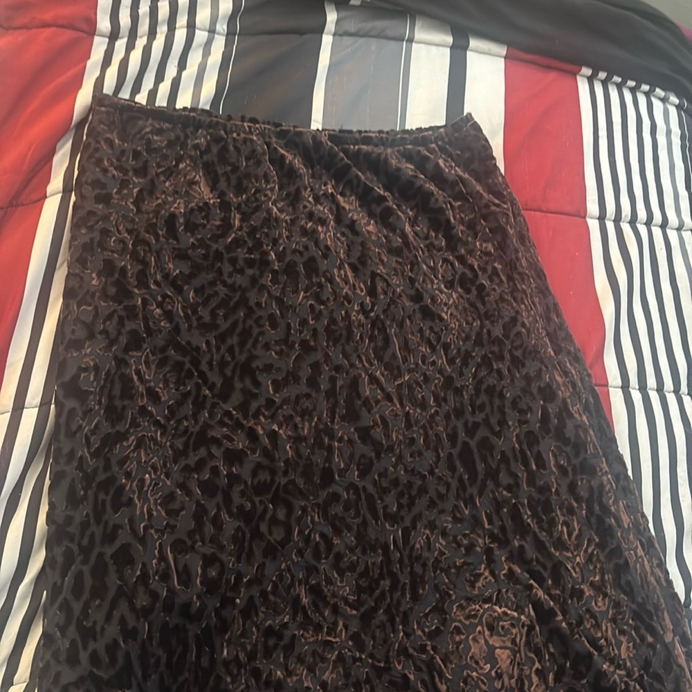 Velour Print Skirt